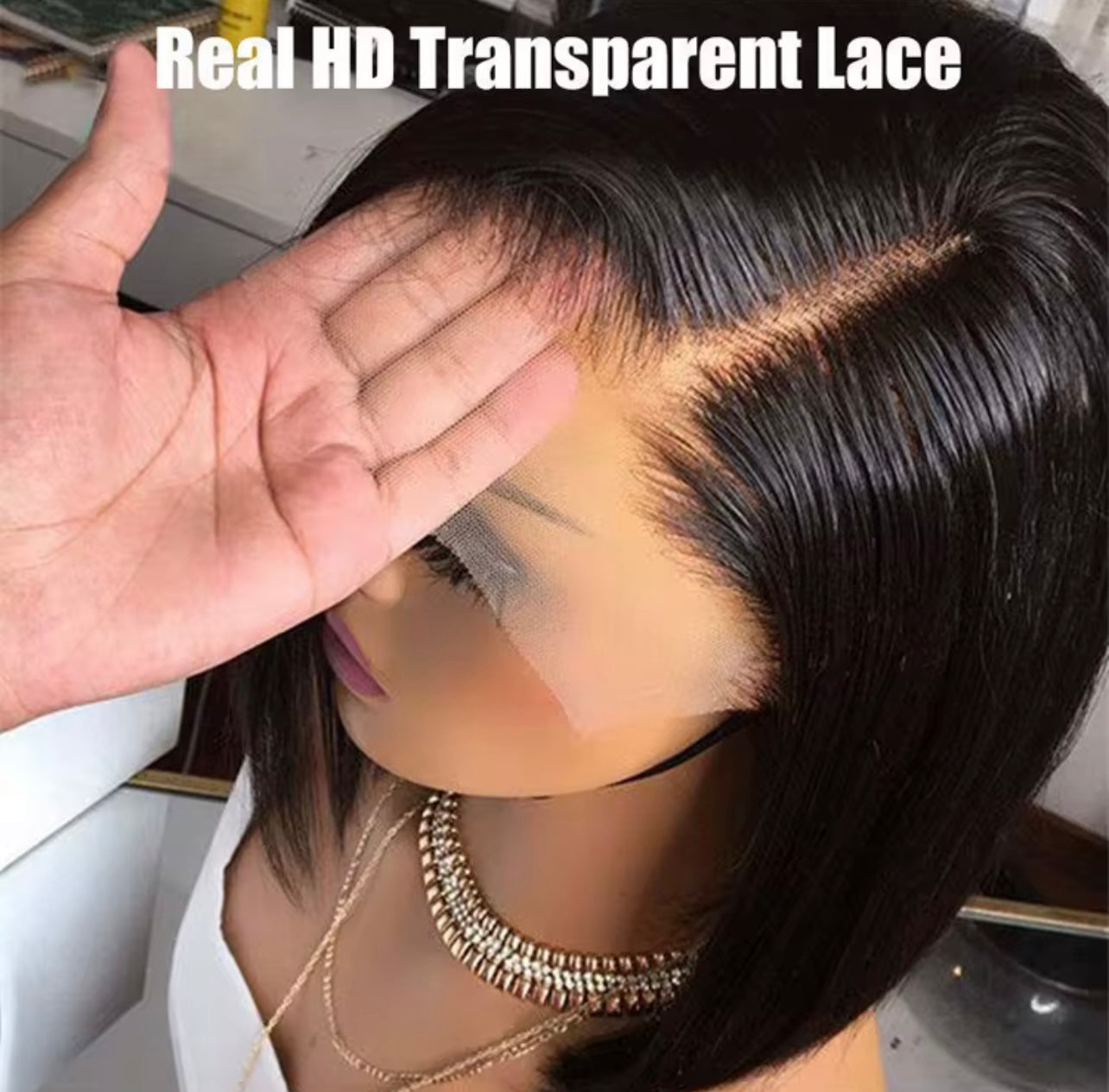 Luxury Blunt Cut Bob Wig HD Lace