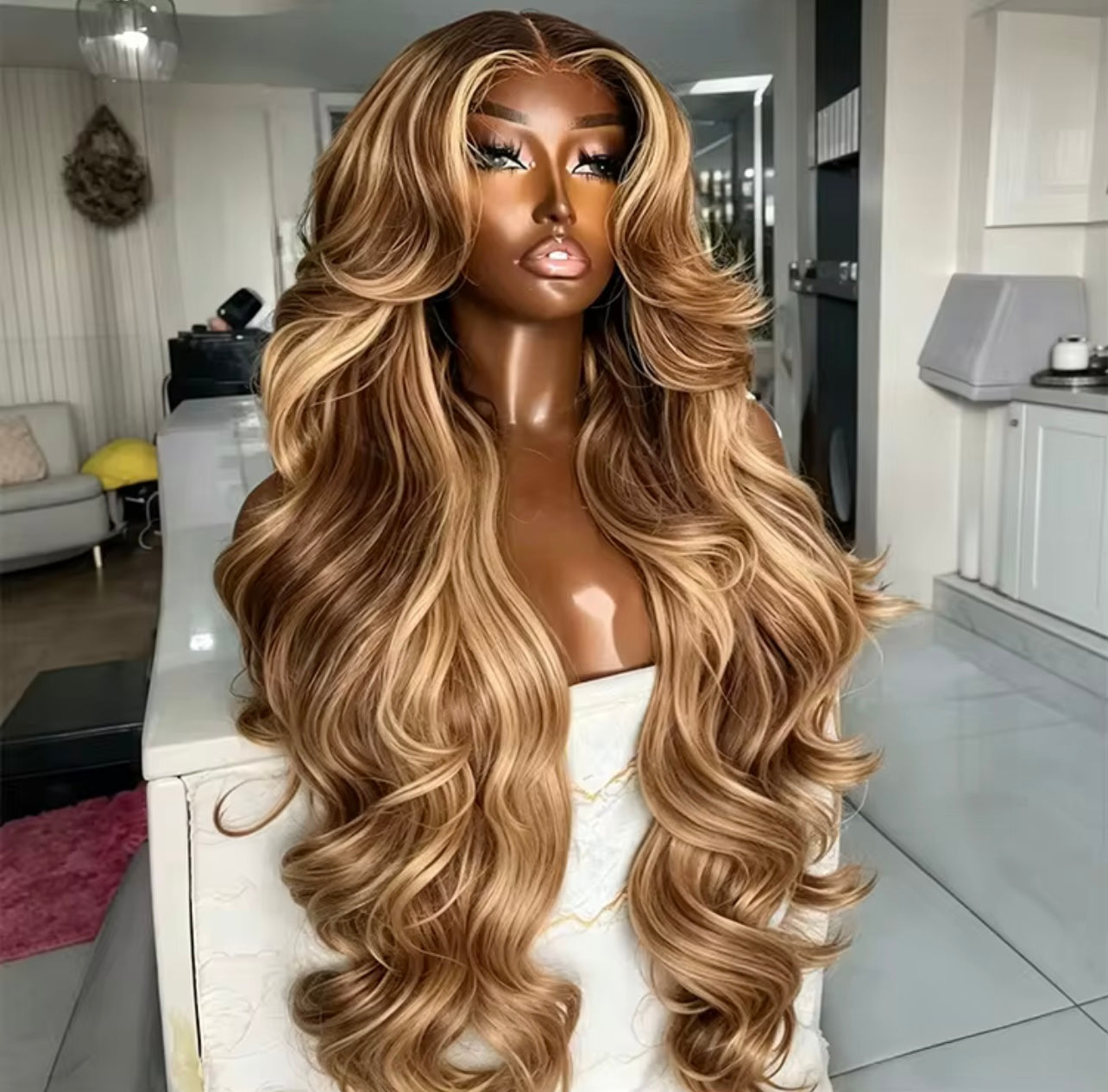 Luxury Honey Brown Body Wave Wig