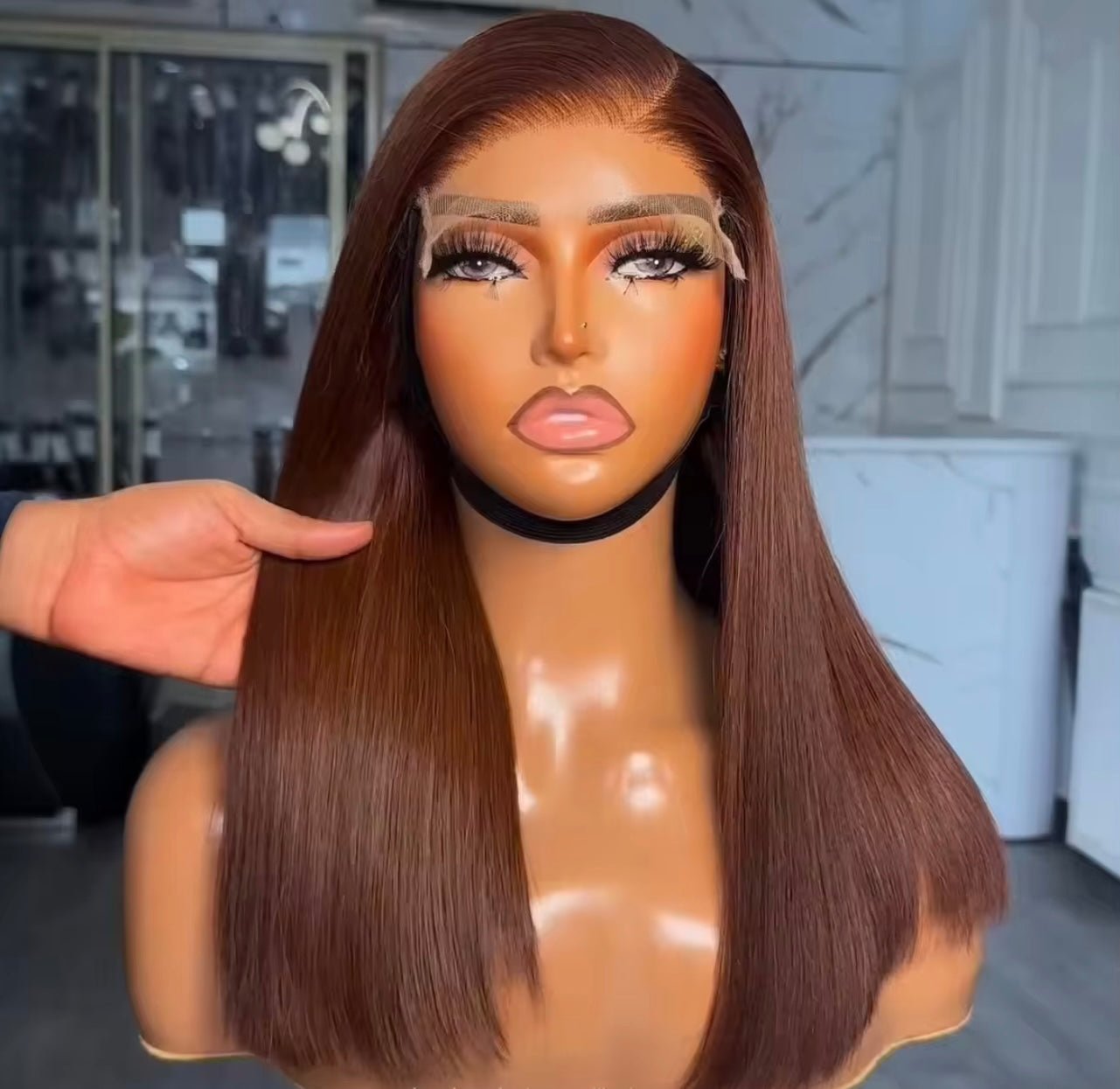Luxury Chocolate Brown Bob Wig