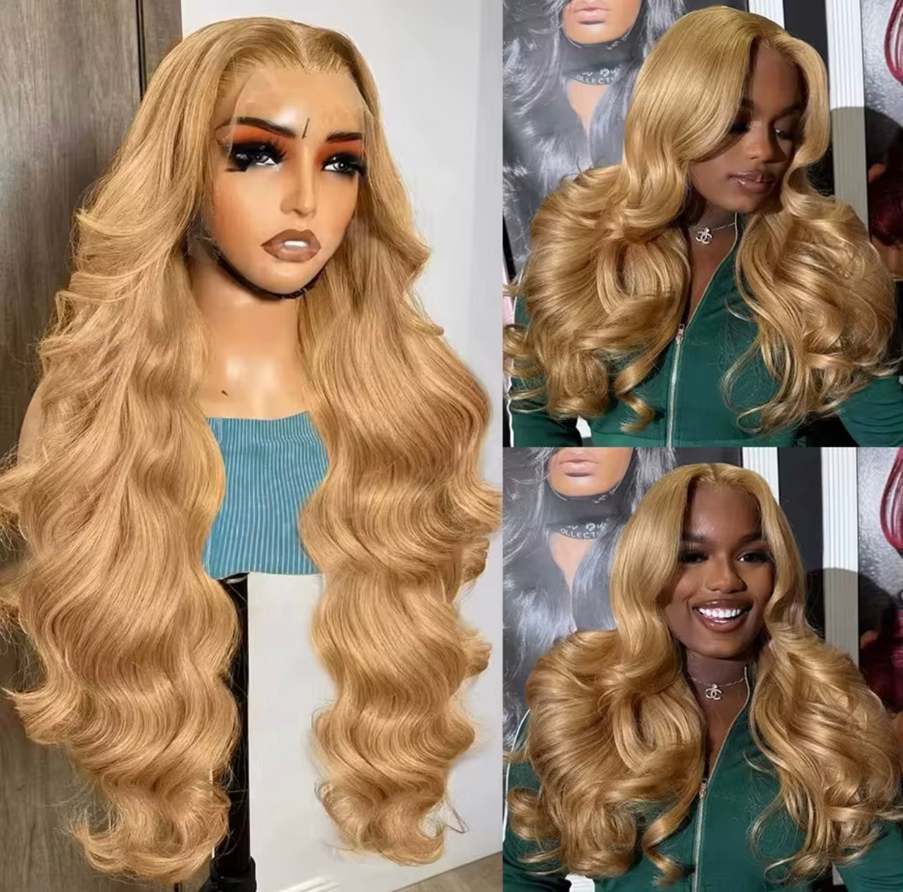 Luxury Honey Blonde Body Wave Wig