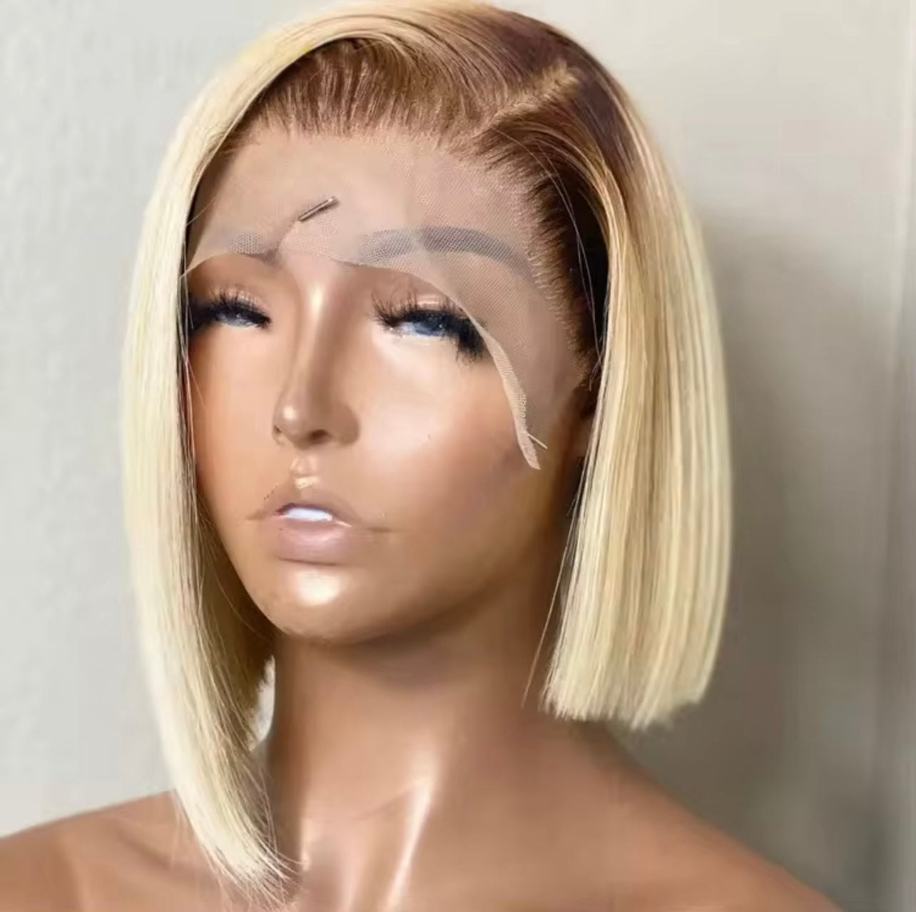 Luxury Platinum Blonde Bob Wig