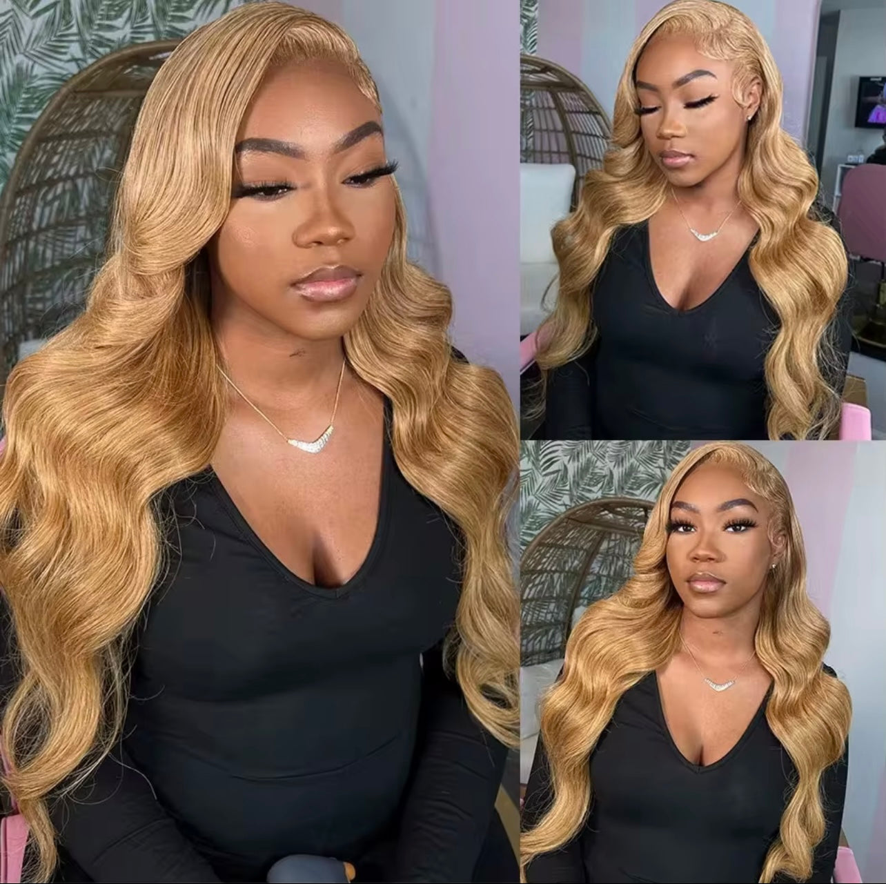 Luxury Honey Blonde Body Wave Wig