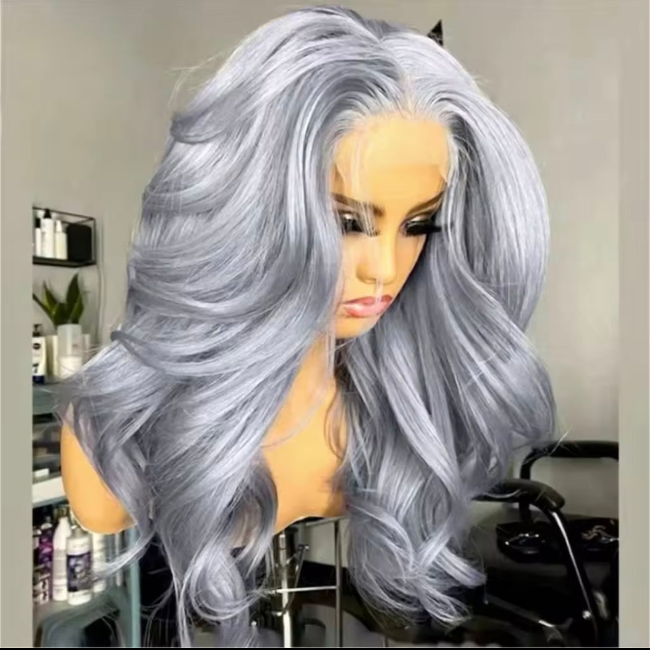 Luxury Silver Glam Body Wave Wig