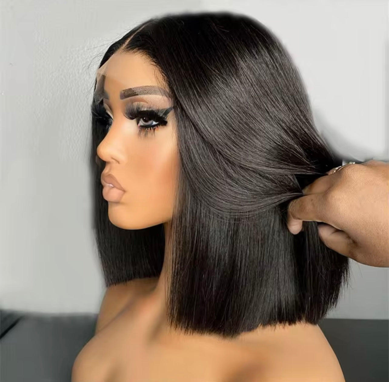 Luxury Blunt Cut Bob Wig HD Lace