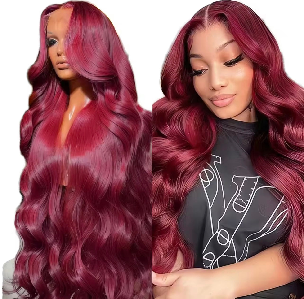Ruby Red Body Wave Wig