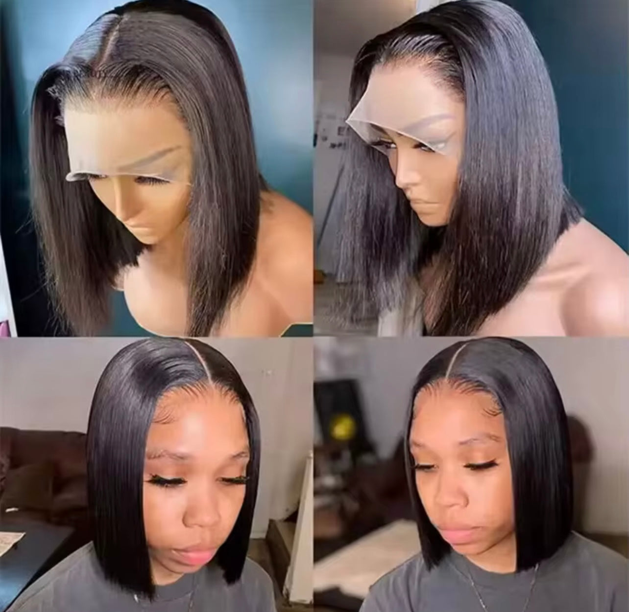 Luxury Blunt Cut Bob Wig HD Lace