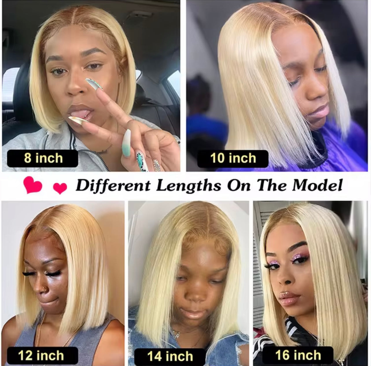 Luxury Platinum Blonde Bob Wig